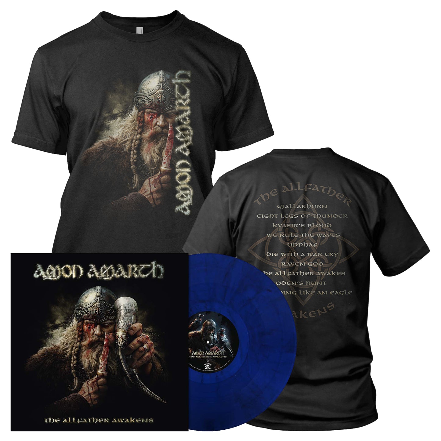 Amon Amarth - The Allfather Awakens | Wave Ruler Blue Marble Vinyl Bundle