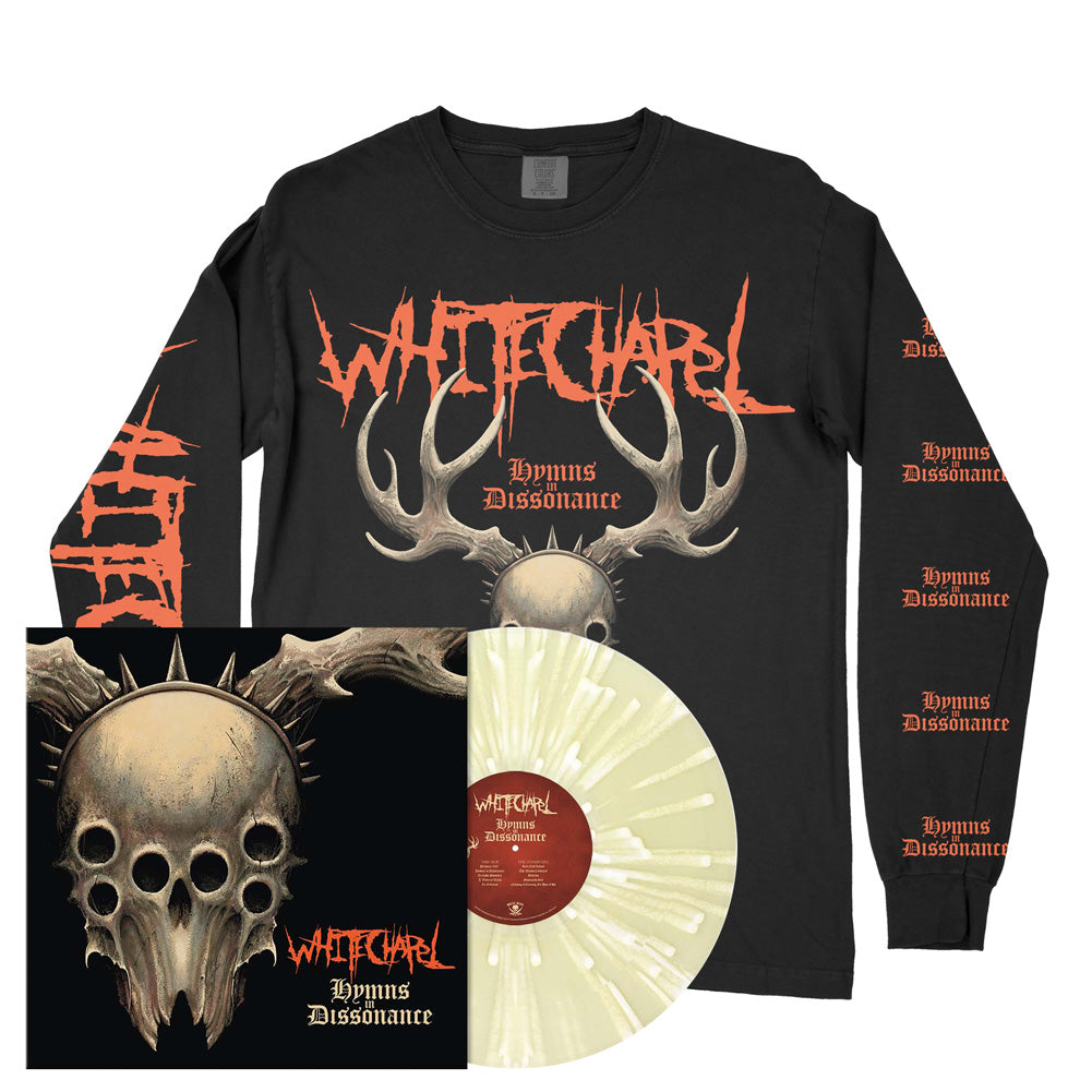 Whitechapel - Hymns in Dissonance | Bone White Splatter Vinyl LS-Bundle