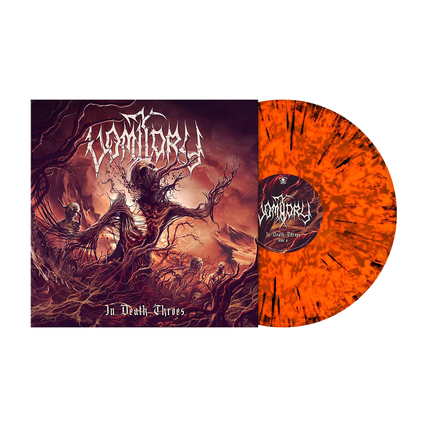 Vomitory (In Death Throes ) Neon-Orange/Black Dust Splatter Vinyl