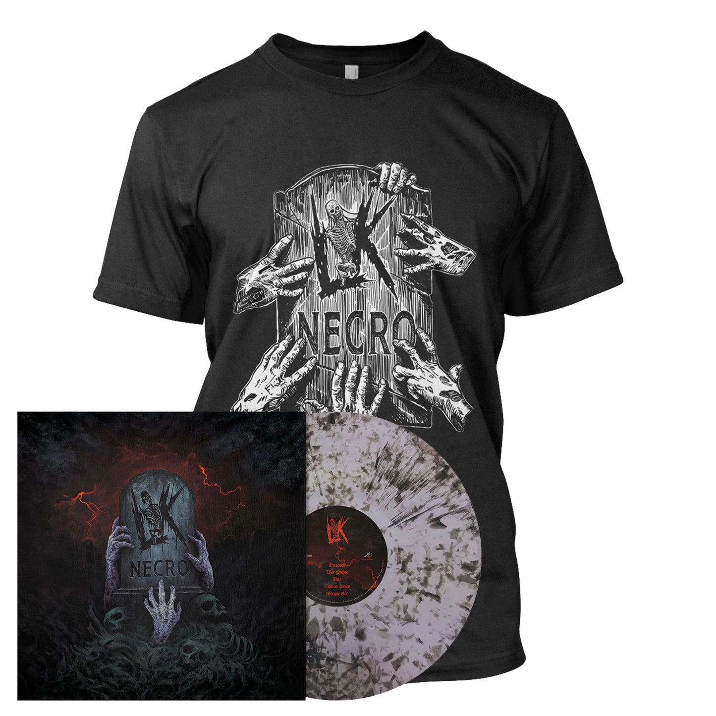 Lik - Necro | Lilac/Black Dust Splatter Vinyl Bundle