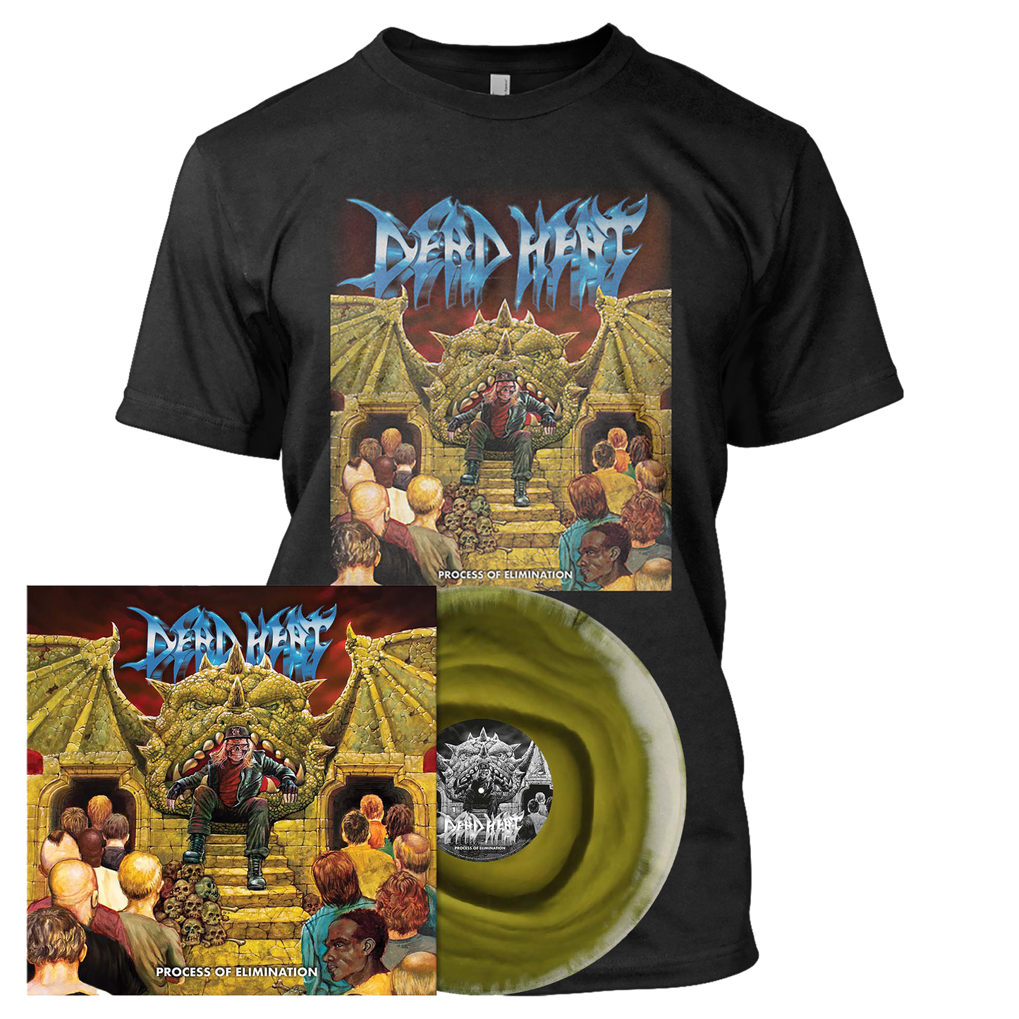 Dead Heat - Process of Elimination | Swamp Green/Bone Merged Vinyl Bundle