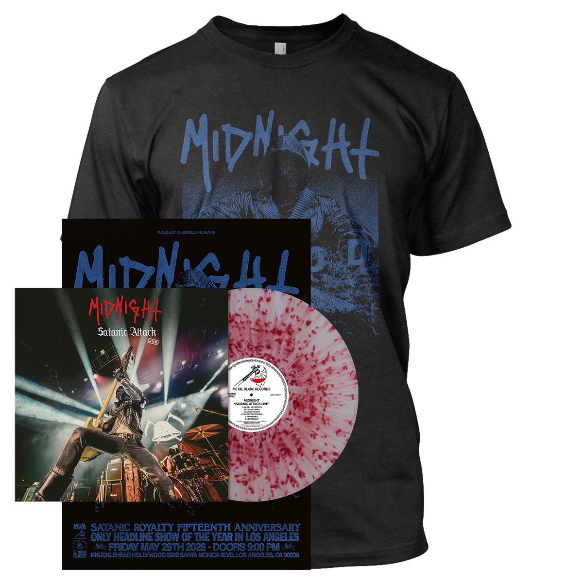 Midnight - Satanic Attack Live! | Blood Splatter Vinyl Bundle