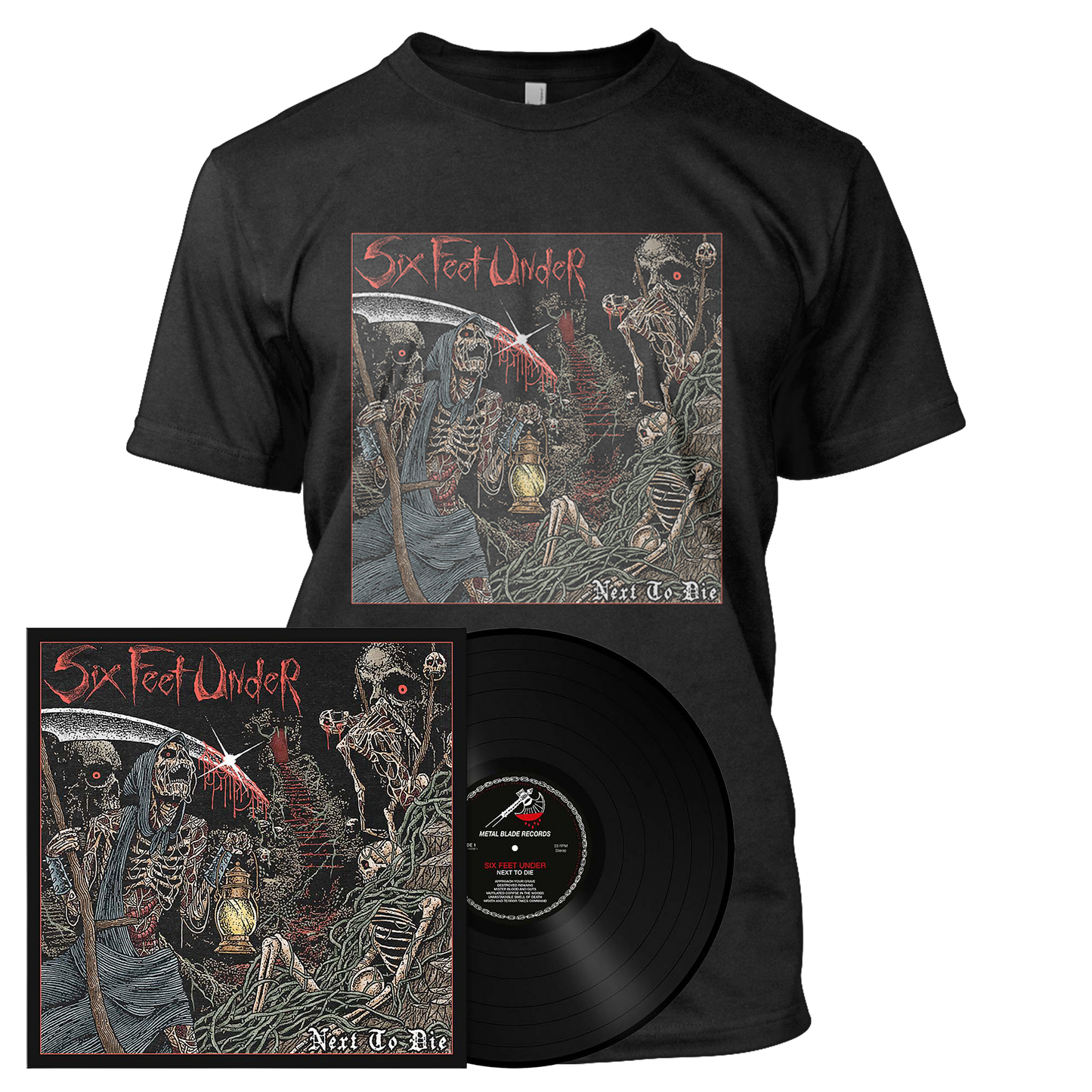 Six Feet Under - Next To Die | 180g Black Vinyl Bundle