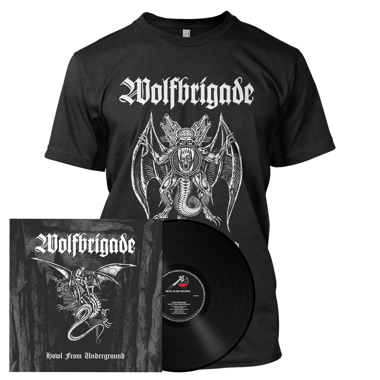 Wolfbrigade - Howl From Underground | 180g Black Vinyl Bundle