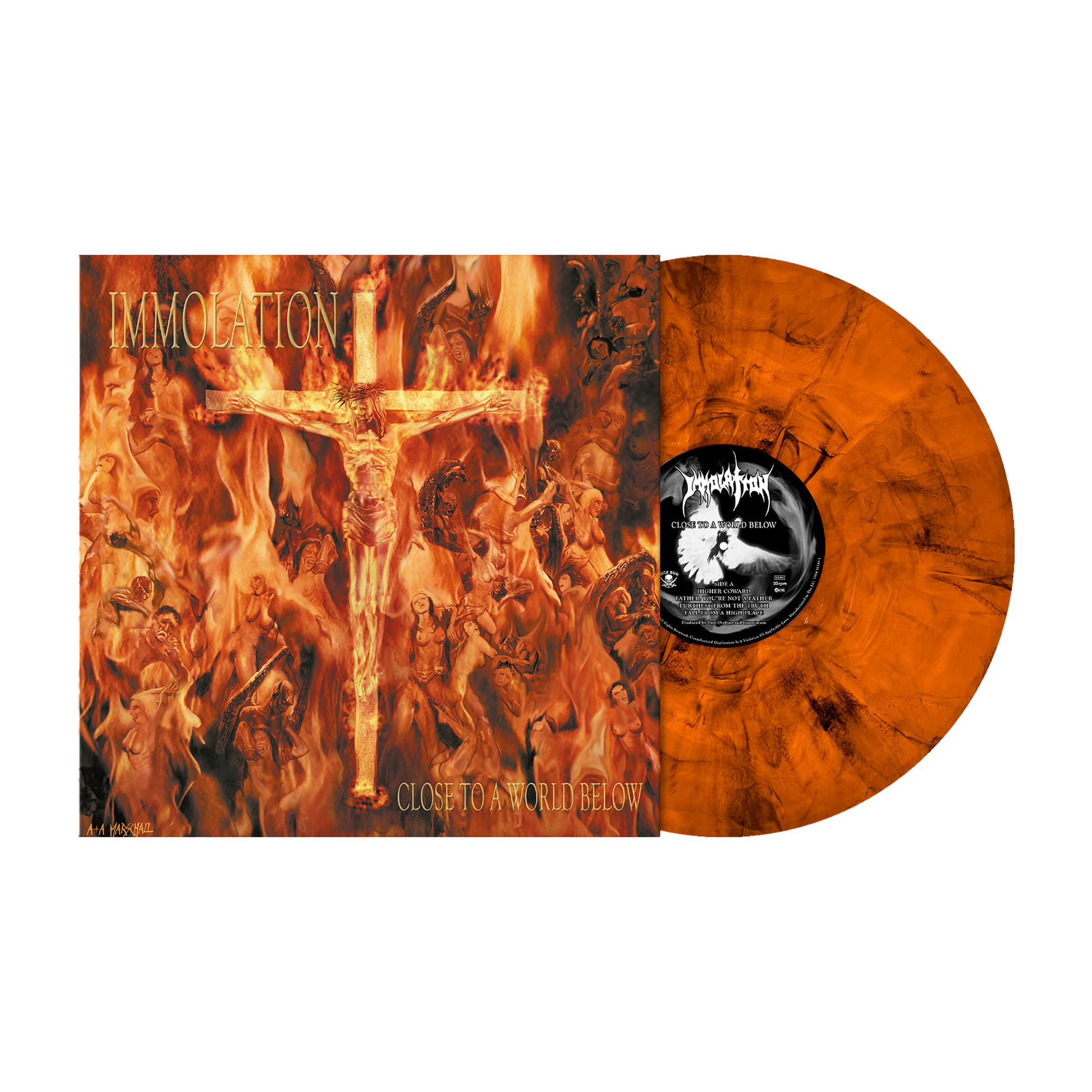 Immolation (Close to a World Below) Fiery Orange Marbled Vinyl