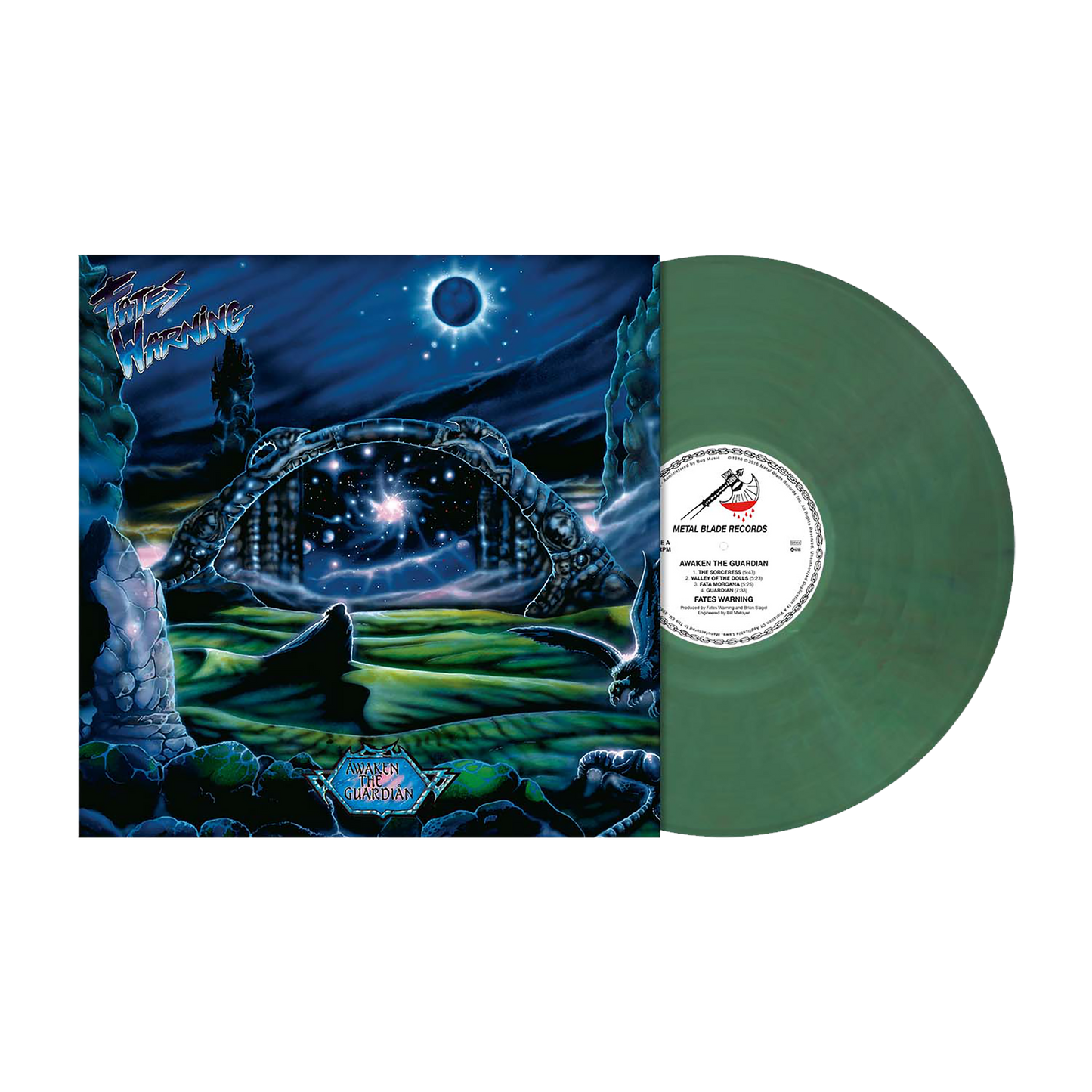Fates Warning (Awaken the Guardian - 40th Anniversary RI) Jade Green w/Blue & Red Smoke Vinyl