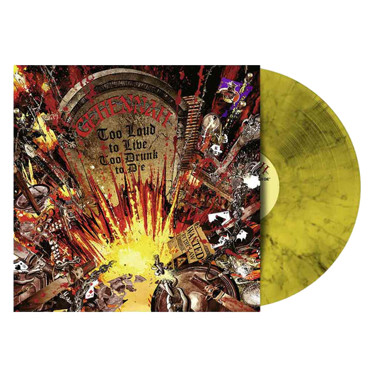 Gehennah (Too Loud To Live, Too Drunk To Die) Yellow Transparent With Black Marble Vinyl