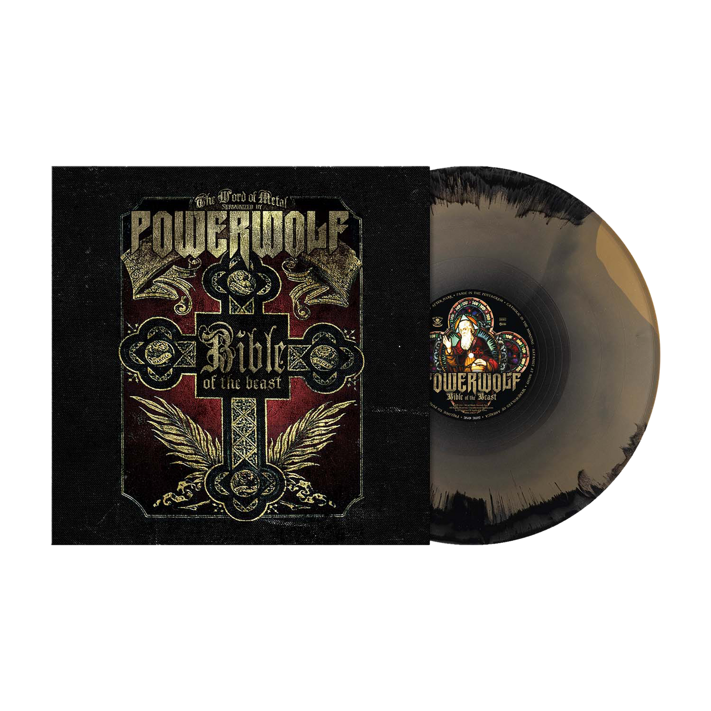 Powerwolf (Bible of the Beast) Gold/Black Corona Vinyl