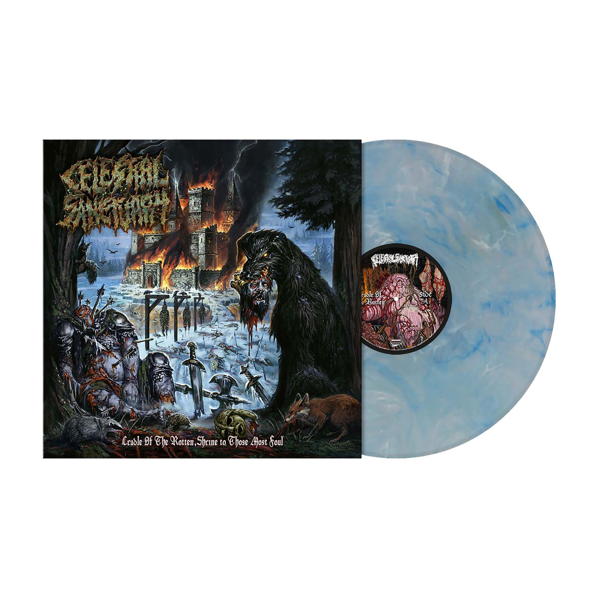 Celestial Sanctuary (Cradle of The Rotten, Shrine To Those Most Foul) Clear Blue White Smoke Vinyl